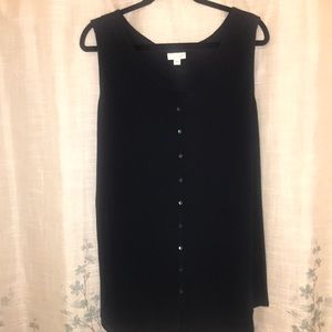 J.Jill sleeveless button up tunic tank